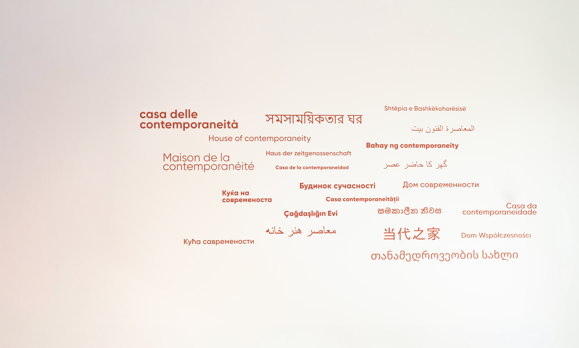 Scritte MUVEC - Casa delle contemporaneità